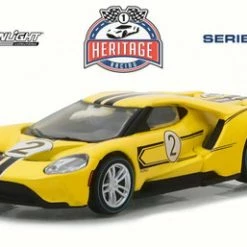 2017 Ford GT Tribute, Yellow - Greenlight 13200/48 - 1/64 Scale Diecast Model Toy Car