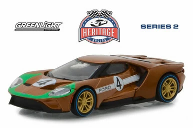 2017 Ford GT, Brown - Greenlight 13220A/48 - 1/64 Scale Diecast Model Toy Car