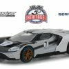 2017 Ford GT, Silver With Black - Greenlight 13220B/48 - 1/64 Scale Diecast Model Toy Car