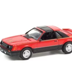 1981 Ford Mustang Cobra, Bright Red - Greenlight 13300C/48 - 1/64 Scale Diecast Model Toy Car