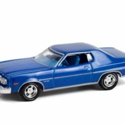 1974 Ford Gran Torino Sport, Medium Blue Metallic - Greenlight 13310B - 1/64 Scale Diecast Car