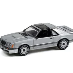 1982 Ford Mustang GT 5.0, Silver Metallic - Greenlight 13310D/48 - 1/64 Scale Diecast Model Toy Car