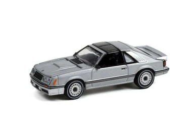 1982 Ford Mustang GT 5.0, Silver Metallic - Greenlight 13310D/48 - 1/64 Scale Diecast Model Toy Car