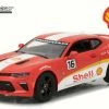 2017 Shell Oil Chevy Camaro SS, Orange W/ White Stripes - Greenlight 18239 - 1/24 Scale Diecast Car