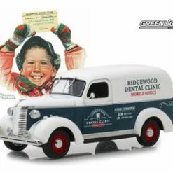 1939 Chevy Panel Truck, Green White - Greenlight 18249 - 1/24 Scale Diecast Model Toy Car