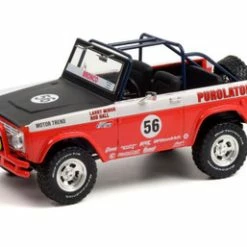 1969 Ford Baja Bronco #56 Purolator Tribute Edition, Red - Greenlight 19104 - 1/18 Scale Diecast Car