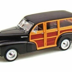 1948 Chevy Fleetmaster, Black - Welly 22083 - 1/24 Scale Diecast Model Toy Car