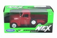 1953 Chevy 3100 Pick-Up Truck, Red - Welly 22087W-MJ-RD - 1/24 Scale Diecast Model Toy Car