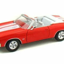 1971 Chevy Chevelle SS454 Convertible, Orange - Welly 22089 - 1/24 Scale Diecast Model Toy Car