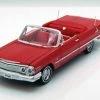 1963 Chevy Impala Convertible, Red - Welly 22434 - 1/24 Scale Diecast Model Toy Car