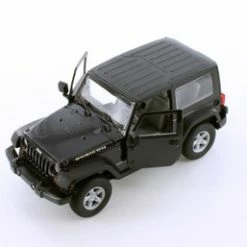 2007 Jeep Wrangler Rubicon Hardtop, Black - Welly 22489HWS - 1/24 Scale Diecast Model Toy Car
