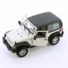 2007 Jeep Wrangler Rubicon Hardtop, White - Welly 22489HWT - 1/24 Scale Diecast Model Toy Car
