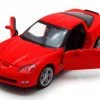 Welly 2007 Chevy Corvette, Red - 22504 - 1/24 Scale Diecast Model Toy Car (Brand New, But NOT IN BOX)