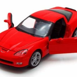Welly 2007 Chevy Corvette, Red - 22504 - 1/24 Scale Diecast Model Toy Car (Brand New, But NOT IN BOX)