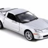 2007 Chevy Corvette Z06 Hard Top, Silver - Welly 22504WSV - 1/24 Scale Diecast Model Toy Car