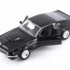 1969 Ford Mustang Boss 429, Black - Welly 24067WBK - 1/24 Scale Diecast Model Toy Car
