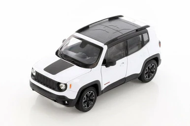 Jeep Renegade Trailhawk, White - Welly 24071/4D - 1/24 Scale Diecast Model Toy Car