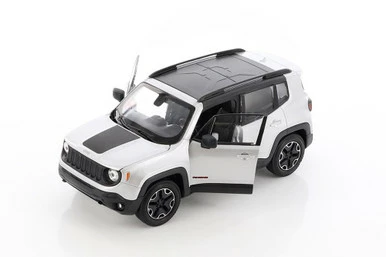 Jeep Renegade Trailhawk, Silver - Welly 24071WSV - 1/24 Scale Diecast Model Toy Car