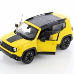 Jeep Renegade Trailhawk, Yellow - Welly 24071WYL - 1/24 Scale Diecast Model Toy Car