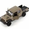 2020 Jeep Gladiator Pickup Truck, Beige/Tan - Welly 24103WSD - 1/27 Scale Diecast Model Toy Car
