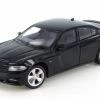 2016 Dodge Charger R/T, Black - Welly 28079D - 1/24 Scale Diecast Model Toy Car