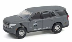 105th Running Of The Indianapolis 500 Official Vehicle 2021 Chevy Tahoe, Matte Gray - Greenlight 28080E/48 - 1/64 Scale Diecast Model Toy Car