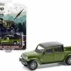 2021 Jeep Gladiator Pickup Truck, Green - Greenlight 28080F/48 - 1/64 Scale Diecast Model Toy Car