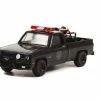 1982 Chevy K20 W/ Fire Equipment, Hose And Tank, Black - Greenlight 28090C - 1/64 Scale Diecast Car