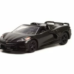 2021 Chevy Corvette C8 Stingray Convertible, Black - Greenlight 28090D/48 - 1/64 Scale Diecast Car