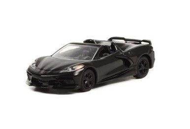2021 Chevy Corvette C8 Stingray Convertible, Black - Greenlight 28090D/48 - 1/64 Scale Diecast Car