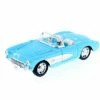1957 Chevy Corvette Convertible, Light Blue - Welly 29393WBU - 1/24 Scale Diecast Model Toy Car