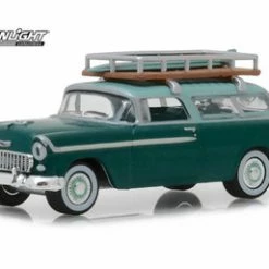 1955 Chevy Nomad, Green - Greenlight 29930B/48 - 1/64 Scale Diecast Model Toy Car