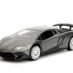 Jada Toys 2017 Lamborghini Aventador Hard Top, Gray - Jada 30109WA1 - 1/32 Scale Diecast Model Toy Car