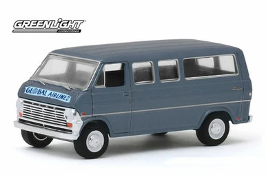 1969 Ford Club Wagon Van, Global Airlines - Greenlight 30129/48 - 1/64 Scale Diecast Model Toy Car