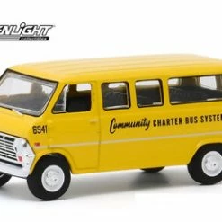 1968 Ford Club Wagon School Bus, Community Charter Bus System - Greenlight 30155 - 1/64 Diecast Car