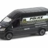 ModelToyCars Terre Haute, Indiana Police Prisoner Transport 2020 Ford Transit LWB High Roof, Black - Greenlight 30212/48 - 1/64 Scale Diecast Model Toy Car