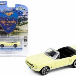 ModelToyCars 1967 Ford Mustang Convertible High Country Special, Aspen Gold - Greenlight 30214, 1/64 Diecast Car