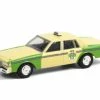 Chicago, Illinois 1987 Chevy Caprice Checker Taxi, Yellow/Green, Greenlight 30233, 1/64 Diecast Car