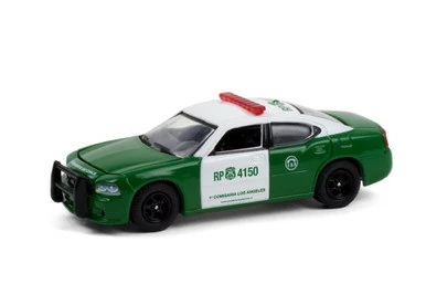 Carabineros De Chile 2008 Dodge Charger Police, Green & White - Greenlight 30237 - 1/64 Diecast Car