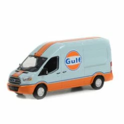 Greenlight 2019 Ford Transit High Roof Gulf Oil 30260/48 1/64 Scale Diecast Model Toy Car