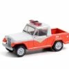 1967 Jeep Jeepster Commando - Chattanooga Rural Fire Dept. No. 3, White And Orange - Greenlight 30269/48 - 1/64 Scale Diecast Model Toy Car