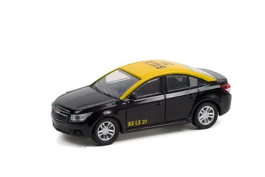 Greenlight 2013 Chevy Cruze Taxi -Santiago, Chileand Yellow - 30282/48 - 1/64 Scale Diecast Model Toy Car