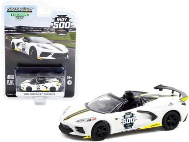 105th Indy 500 2021 Chevy Corvette C8 Stingray Pace Car, Greenlight 30291 - 1/64 Scale Diecast Car