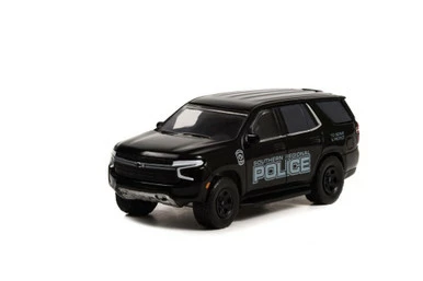 2021 Chevy Tahoe Police Pursuit Vehicle, Black - Greenlight 30342 - 1/64 Scale Diecast Car