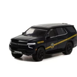 2021 Chevy Tahoe Police Pursuit Vehicle, Black - Greenlight 30343 - 1/64 Scale Diecast Car