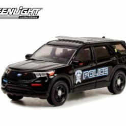 2022 Ford Police Interceptor Utility, Black - Greenlight 30350 - 1/64 Scale Diecast Car