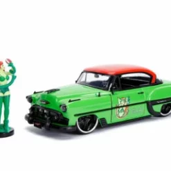 Jada Toys 1953 Chevy Bel Air With Poison Ivy Figurine, Posion Ivy - 30455 - 1/24 Scale Diecast Model Toy Car