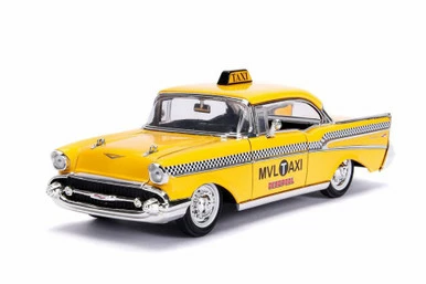 Jada Toys 1957 Chevy Bel Air Taxi, Deadpool - Jada 30839 - 1/24 Scale Diecast Model Toy Car