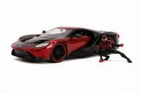 Jada Toys 2007 Ford GT With Miles Morales Spider Man Figure,and - 31190/4 - 1/24 Scale Diecast Model Toy Car