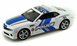 Chevy Camaro SS RS Police, White - Maisto 31208 - 1/24 Scale Diecast Model Toy Car